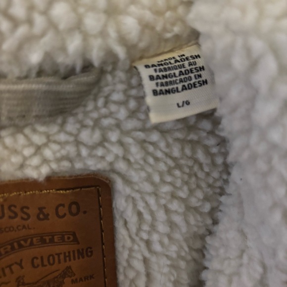 Levi's Tan Corduroy Jacket, Fleece Lined with Sherpa Collar Size L - Picture 6 of 11